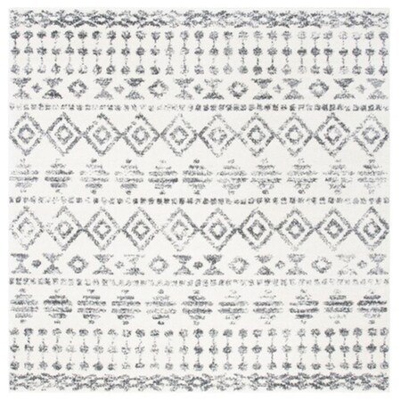 Safavieh 6 ft. 7 in. x 6 ft. 7 in. Tulum Contemporary & Vintage Square Power Loomed Rug - Ivory & Gray TUL656A-7SQ